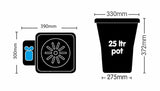 Autopot 25 Litre 4 Pot System CX Coco Nutrient & Additives Galuku Grow Media Kit