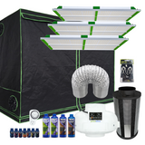 Grow Tent Starter LED Kit 3.0 x 1.5 Metre - 3 x 400w LED Light Model Q - 150mm Fan & Carbon