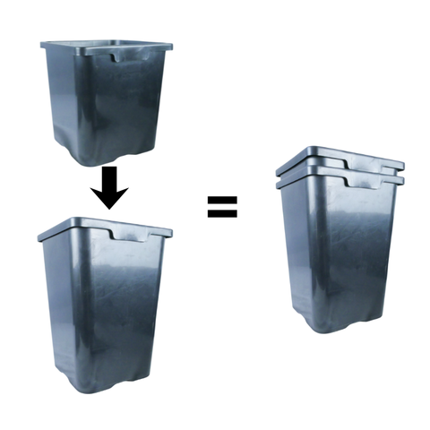 Square 18 Litre Pot & 24 Litre Outer Pot in Pot Hydroponic Bucket System