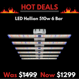 LED Hellion 510w 6 Bar - 3 Channel Controllable Spectrum - Full spectrum LED Grow Light