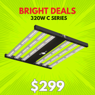 LED Grow Light 320w C series 6 Bar - Dimmable full spectrum