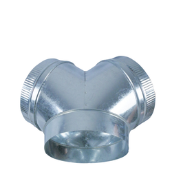 3 way Y Ducting Connector 315mm Galvanised steel