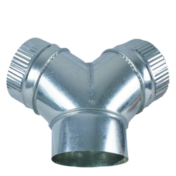 3 way Y Ducting Connector 150mm  Galvanised steel