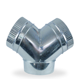 3 way Y Ducting Connector 150mm  Galvanised steel