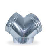3 way Y Ducting Connector 315mm Galvanised steel