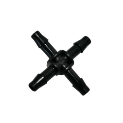 4mm Cross - Plastic irrigation plumbing fitting