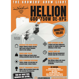 Grow Tent Kit 1.4 Metre Hellion 750w HPS Grow Light Fan & Carbon Filter