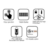Co2 Digital PPM-B1 Controller + 8 Burner Co2  Generator Grow Kit Pro-Leaf