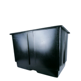 195 Litre Reservoir Bin with Lid 590H x 580W x 870L Black Heavy Duty