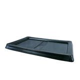 195 Litre Reservoir Bin with Lid 590H x 580W x 870L Black Heavy Duty