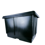 195 Litre Reservoir Bin with Lid 590H x 580W x 870L Black Heavy Duty