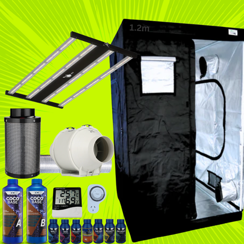 Grow Tent Kit 1.2 Metre 400w LED Grow Light Fan & Carbon Filter