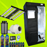Grow Tent Kit 800 x 1800mm 200w LED Grow Light Fan & Carbon Filter