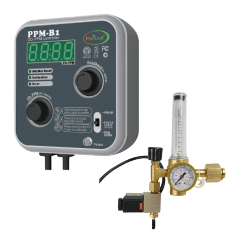 Co2 Digital PPM-B1 Controller + Co2 Reg & Solenoid Grow Kit Pro-Leaf
