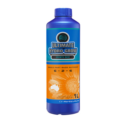 Ultimate Hydro & Soil Grow Nutrient Single Part 1 Litre - CX Horticulture