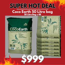 Coco Earth 100% Organic Coir Substrate 50 Litre Bag Pallet of 48 Bags - Galuku