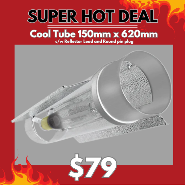 Cool Tube 150mm x 620mm c/w Reflector Lead and Round pin plug