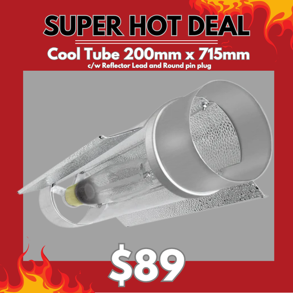 Cool Tube 200mm x 715mm c/w Reflector Lead and Round pin plug