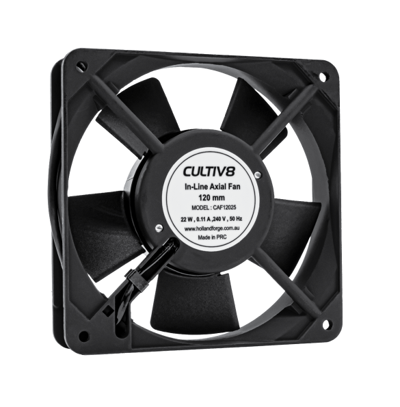 120mm Axial Booster Fan with Lead and Plug - CultiV8