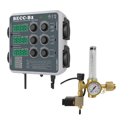 Co2-Cool-Heat-Humid Controller +  Co2 Regulator & Solenoid Grow Kit Pro-Leaf