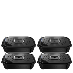 FlexFeed Self-Watering Fabric Pot Base, Auto-Irrigation Water Delivery System with Reservoir Meter, 4-Pack