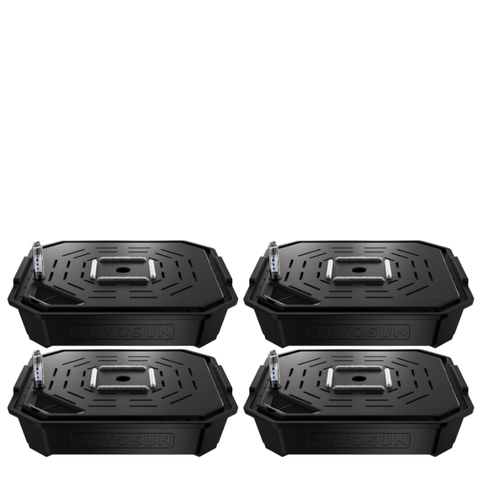 FlexFeed Self-Watering Fabric Pot Base, Auto-Irrigation Water Delivery System with Reservoir Meter, 4-Pack
