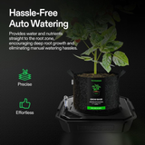FlexFeed Self-Watering Fabric Pot Base, Auto-Irrigation Water Delivery System with Reservoir Meter