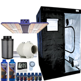 Grow Tent Kit 1.2 Metre Hellion EVO 480w LED Grow Light Fan & Carbon Filter