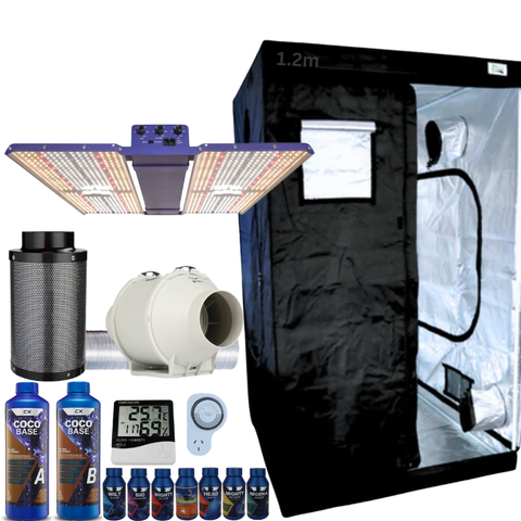 Grow Tent Kit 1.2 Metre Hellion EVO 480w LED Grow Light Fan & Carbon Filter