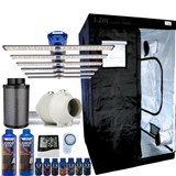 Grow Tent Kit 1.2 Metre Hellion Pro 500w LED Grow Light Fan & Carbon Filter