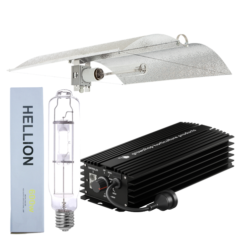 Grow Light Kit 600w Digital Ballast, Metal Halide Lamp & Medium Enforcer Reflector - Hellion by Adjust-A-Wings