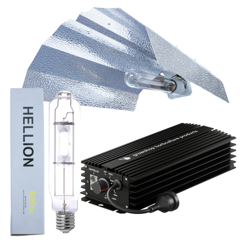 Grow Light Kit 600w Digital Ballast, Metal Halide Lamp & Reflector Wing - Hellion
