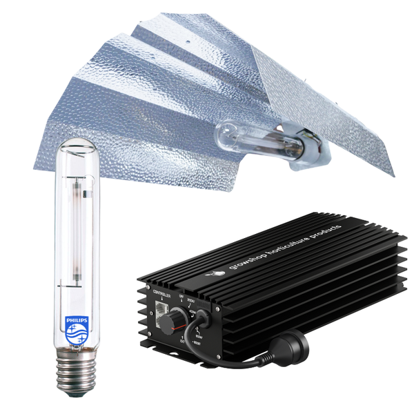 Grow Light Kit 600w Digital Ballast, Son-T Philips HPS Lamp & Reflector Wing