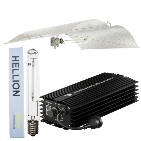 Grow Light Kit 600w Digital Ballast, Super Plant HPS Lamp & Large Enforcer Reflector - Hellion by Adjust-A-Wings
