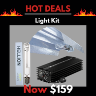 Grow Light Kit 600w Digital Ballast, Super Plant HPS Lamp & Reflector Wing - Hellion