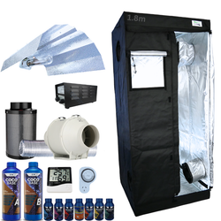 Grow Tent Kit 800 x 1800mm 400w Light Set 100mm Fan & Carbon