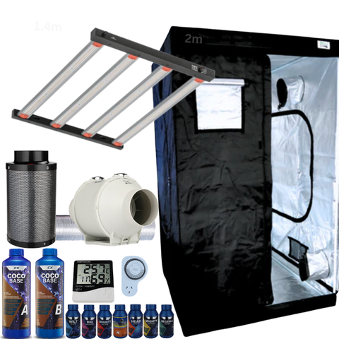 Grow Tent Kit 1 Metre 250w LED Grow Light Fan & Carbon Filter