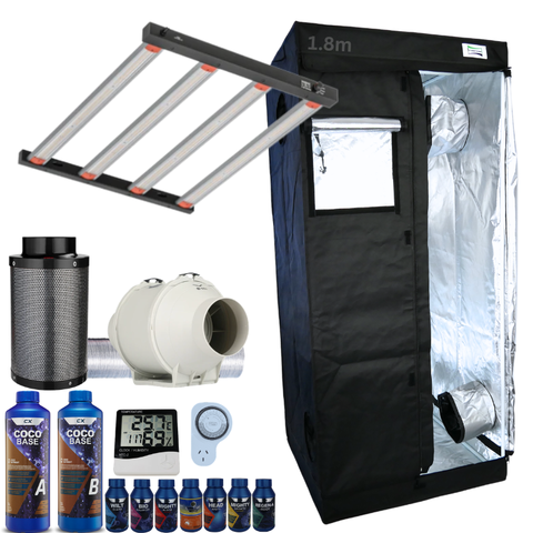 Grow Tent Kit 800 x 1800mm 250w LED Grow Light Fan & Carbon Filter