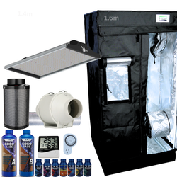 Grow Tent Kit 600 x 1600mm 100w LED Panel Grow Light 100mm Fan & Carbon