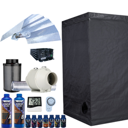 Grow Tent Budget Kit 1.2 Metre 600w Digi Ballast Light Set 100mm Fan & Carbon
