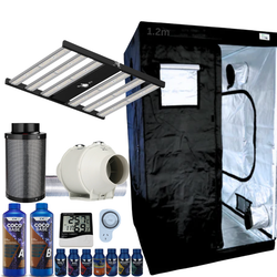 Grow Tent Kit 1.2 Metre 320w LED Grow Light Fan & Carbon Filter
