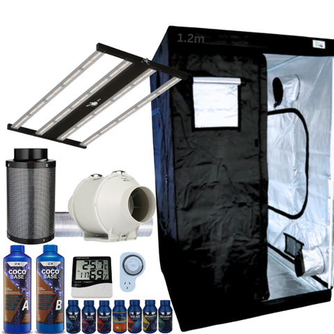 Grow Tent Kit 1.2 Metre 400w LED Grow Light Fan & Carbon Filter