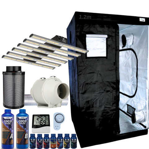 Grow Tent Kit 1.2 Metre 350w Model X LED Grow Light Fan & Carbon Filter