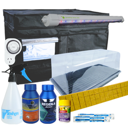 Grow Tent Seeds or Cuttings Propagation Starter Kit - LED 18w 9000k - Tent 750mm x 600mm x 500mm