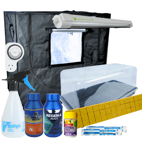 Grow Tent Seeds or Cuttings Propagation Starter Kit - LED 18w 6500k - Tent 850mm x 500mm x 800mm