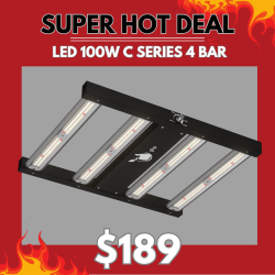 LED Grow Light 100w C series 4 Bar - Dimmable full spectrum