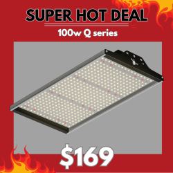 LED Grow Light 100w Q series Panel - Dimmable full spectrum