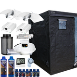 Grow Tent Kit 2 x 2 Metre Hellion 2 x 630w CMH Light Sets 150mm Fan & Carbon
