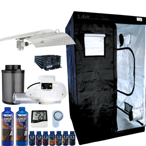 Grow Tent Kit 1.4 Metre 600w HPS Digital Enforcer Grow Light Fan & Carbon Filter