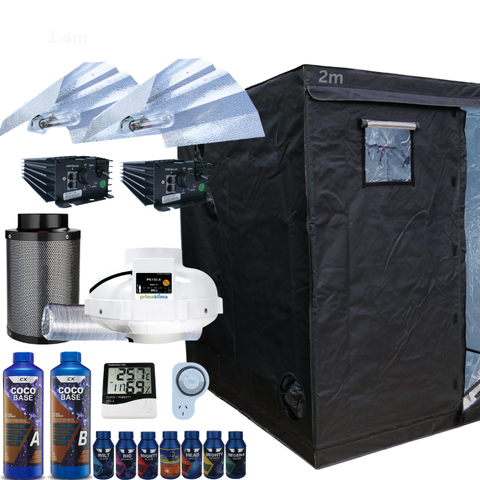 Grow Tent Kit 2 x 2 Metre 2 x 600w HPS Digital Grow Lights Fan & Carbon Filter